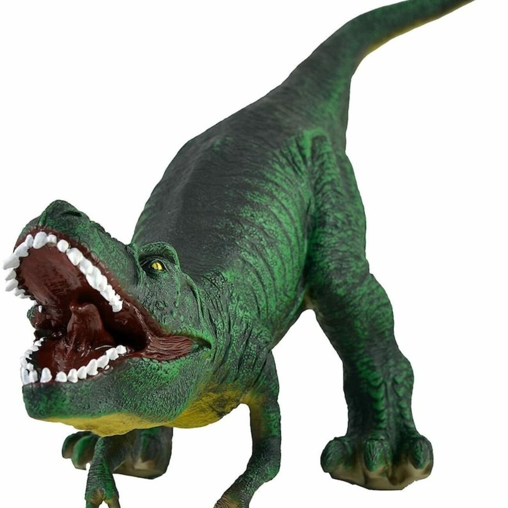 Green Soft Rubber Dinosaur Toy T-Rex Jurassic Dino Party Easter Gift for Boys Gi